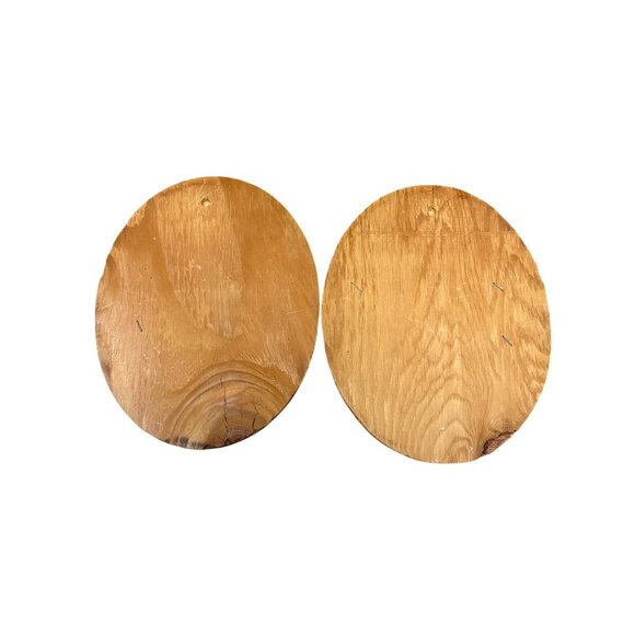 Vintage Vintage John Reed Swans Wood Plaque Duck Geese Goose Scalloped Edges - Picture 4 of 4